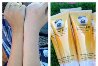 Nhập nhèm kem chống nắng Cream 360 